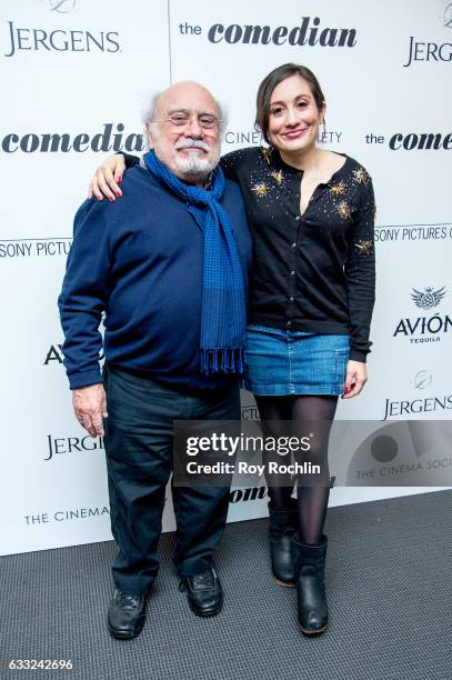 Actor Danny DeVito and actress Lucy DeVito attend a Screening Of Sony Pictures Classics' "The Comedian" at Museum of Modern Art on January 31, 2017...