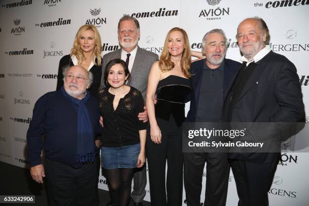 Danny DeVito, Veronica Ferres, Lucy DeVito, Taylor Hackford, Leslie Mann, Robert De Niro and Art Linson attend The Cinema Society with Avion and...