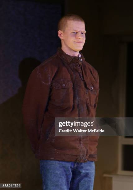 Lucas Hedges during the 'Yen' Opening Night Curtain Call bows at the Lortel Theatre on January 31, 2017 in New York City.