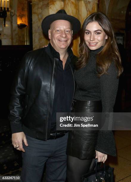 Comedian Jeff Ross and actress Sophie Simmons attend the screening after party for the Sony Pictures Classics' "The Comedian" hosted by The Cinema...