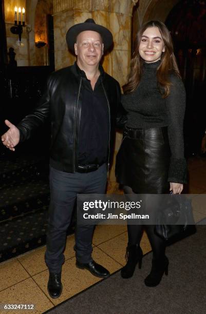 Comedian Jeff Ross and actress Sophie Simmons attend the screening after party for the Sony Pictures Classics' "The Comedian" hosted by The Cinema...