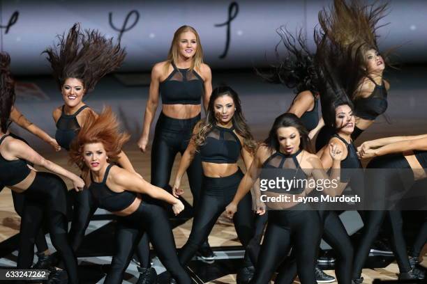 The San Antonio Spurs dance team performs during the game against the Oklahoma City Thunder on January 31, 2017 at the AT&T Center in San Antonio,...