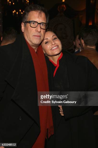 Richard LaGravenese and Gina Gershon attends The Cinema Society with Avion and Jergens Host the After Party for Sony Pictures Classics' "The...