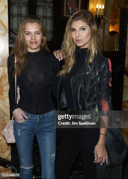 Model Ashley Haas and guest attend the screening after party for the Sony Pictures Classics' "The Comedian" hosted by The Cinema Society with Avion...