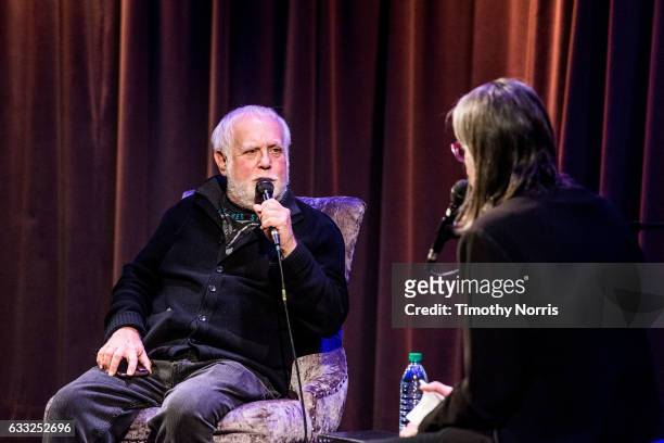 Ken Ehrlich and Scott Goldman speak during Icons of the Music Industy: Ken Ehrlich at The GRAMMY Museum on January 31, 2017 in Los Angeles,...