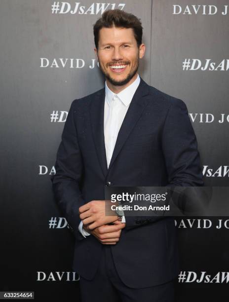 Jason Dundas arrives ahead of the David Jones Autumn Winter 2017 Collections Launch at St Mary's Cathedral Precinct on February 1, 2017 in Sydney,...