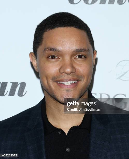 Personality Trevor Noah attends the screening of Sony Pictures Classics' "The Comedian" hosted by The Cinema Society with Avion and Jergens at Museum...