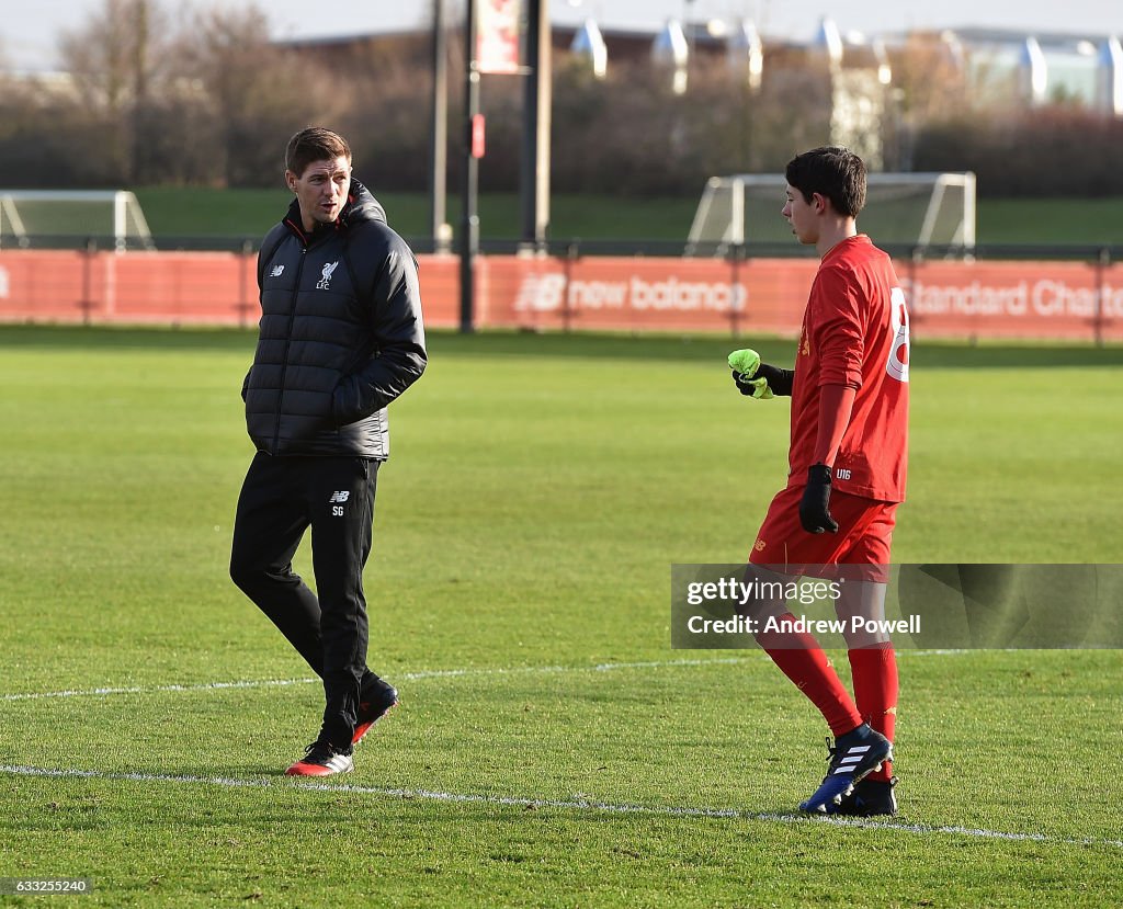 Steven Gerrard's First Day as Liverpool Academy Coach