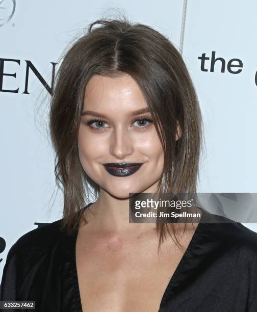 Model Lexi Wood attends the screening of Sony Pictures Classics' "The Comedian" hosted by The Cinema Society with Avion and Jergens at Museum of...
