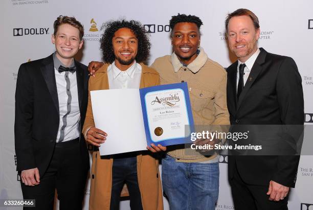 Chapter President Piper Payne, Raka Dun, Raka Rich of Los Rakas and SF Chapter Executive Director of the Recording Academy, Michael Winger attend the...