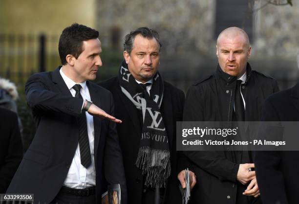 Adam Leventhal Dean Holdsworth and Sean Dyche during the funeral service for Graham Taylor held at St Mary's Church, Watford.