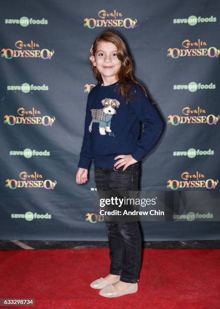 Actress Erica Tremblay attends the Premiere of Odysseo by Cavalia on January 31, 2017 in Vancouver, Canada.