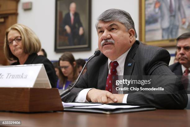 President Richard Trumka testifies before the House Transportation and Infrastructure Committee about how infrastructure affects the unions he...