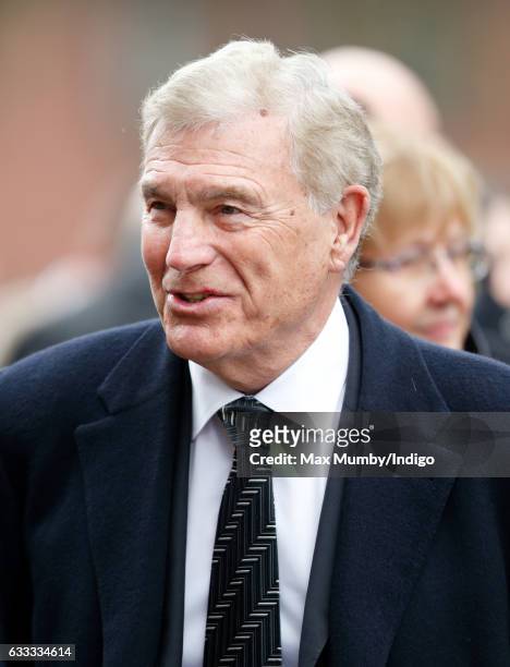 Sir Trevor Brooking attends the funeral of former England football manager Graham Taylor at St Mary's Church on February 1, 2017 in Watford, England....