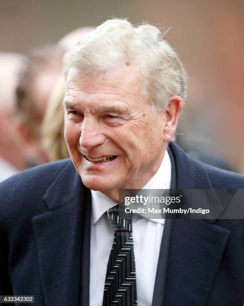 Sir Trevor Brooking attends the funeral of former England football manager Graham Taylor at St Mary's Church on February 1, 2017 in Watford, England....