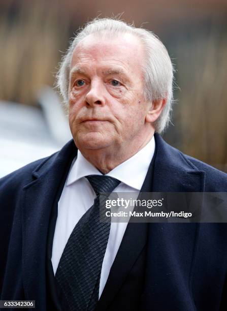 Gordon Taylor attends the funeral of former England football manager Graham Taylor at St Mary's Church on February 1, 2017 in Watford, England....