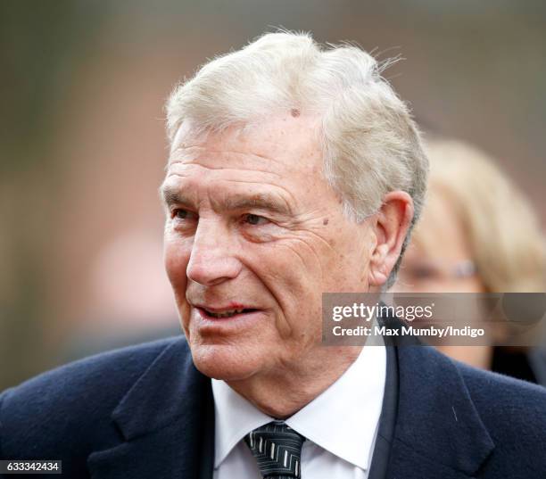 Sir Trevor Brooking attends the funeral of former England football manager Graham Taylor at St Mary's Church on February 1, 2017 in Watford, England....