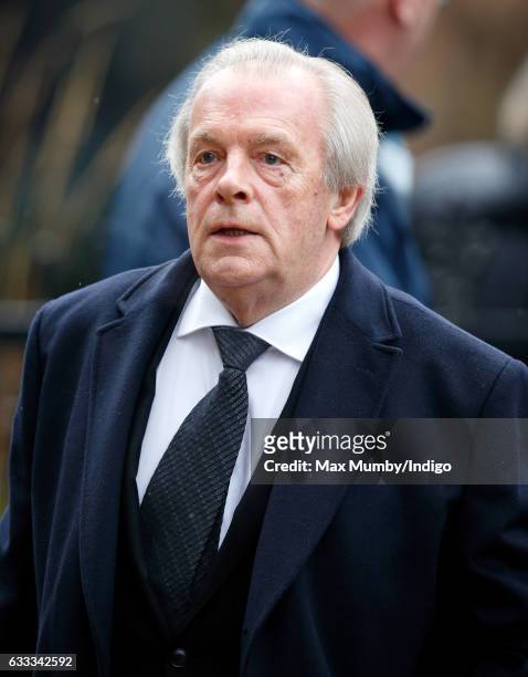 Gordon Taylor attends the funeral of former England football manager Graham Taylor at St Mary's Church on February 1, 2017 in Watford, England....