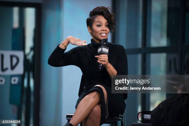 Anika Noni Rose attends the Build Series to discuss "The Quad" at Build Studio on February 1, 2017 in New York City.