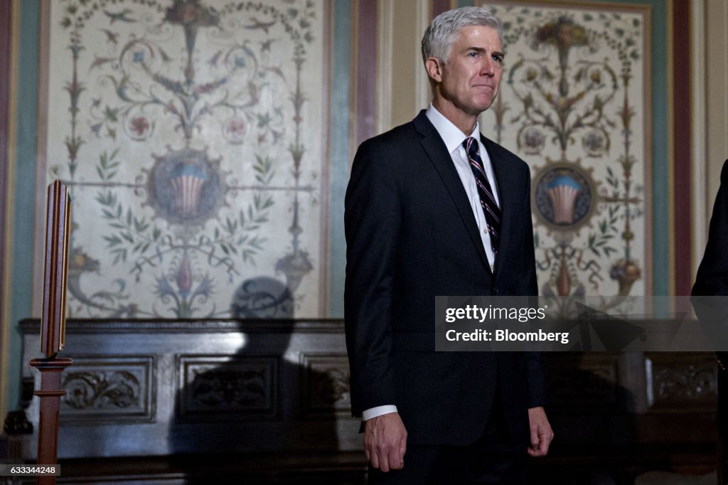 Supreme Court Nominee Neil Gorsuch Attends News Conference With Senator Grassley