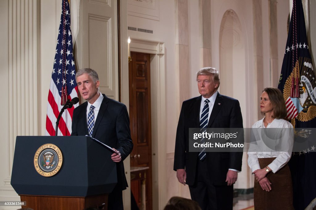 U.S. President Trump Announces Supreme Court of the United States Nominee Neil Gorsuch