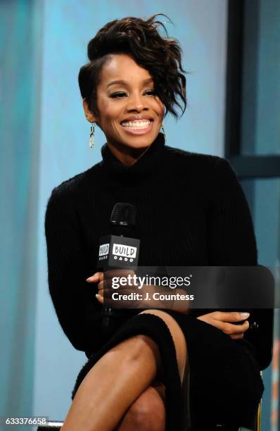 Actress Anika Noni Rose speaks during Build Series Presents Anika Noni Rose Discussing "The Quad" at Build Studio on February 1, 2017 in New York...