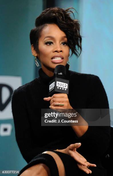 Actress Anika Noni Rose speaks during Build Series Presents Anika Noni Rose Discussing "The Quad" at Build Studio on February 1, 2017 in New York...