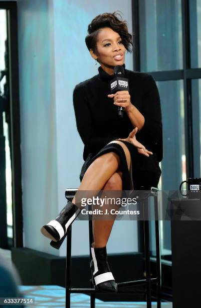 Actress Anika Noni Rose speaks during Build Series Presents Anika Noni Rose Discussing "The Quad" at Build Studio on February 1, 2017 in New York...