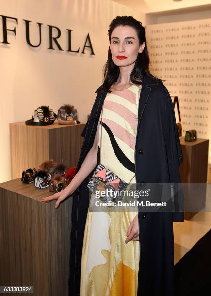 Erin O'Connor attends private dinner to celebrate Furla's Brompton Road Flagship at The Serpentine Gallery on February 1, 2017 in London, England.