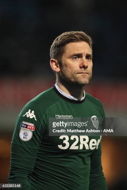 Robert Green of Leeds United during the Sky Bet Championship match between Blackburn Rovers and Leeds United at Ewood Park on February 1, 2017 in...