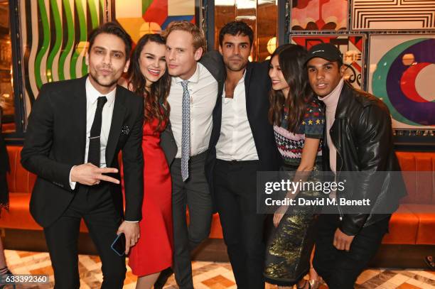 Luke Pasqualino, Samantha Barks, Jack Fox, Sean Teale, Gemma Chan and Lucien Laviscount attend the InStyle EE Rising Star Party ahead of the EE BAFTA...