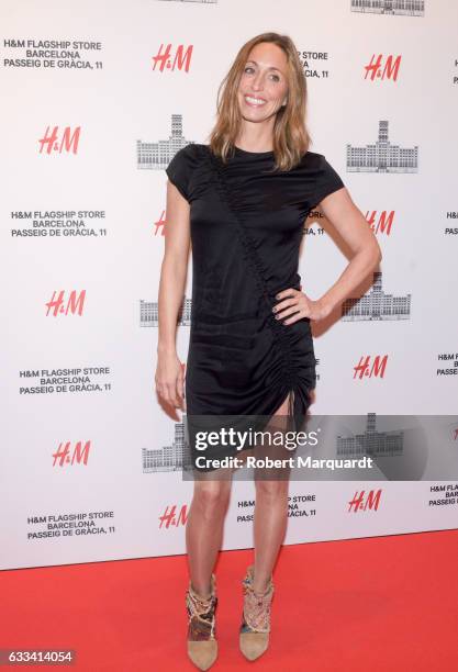 Gemma Mengual poses during a photocall for the new H&M flagship store opening on February 1, 2017 in Barcelona, Spain.
