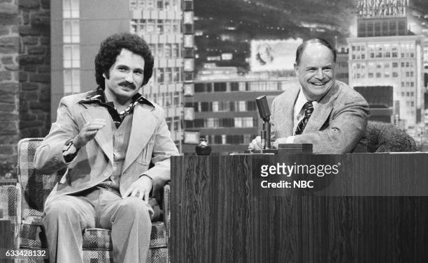 Pictured: Actor Gabe Kaplan during an interview with Guest Host Don Rickles on October 13th, 1975 --