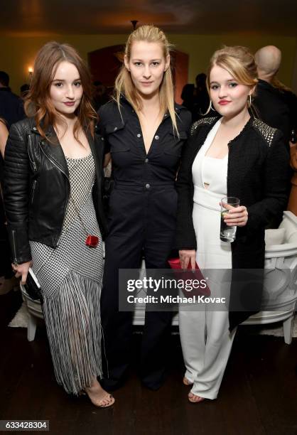 Actresses Kaitlyn Dever, Destry Spielberg and Mady Dever attend Tyler Ellis Celebrates 5th Anniversary And Launch Of Tyler Ellis x Petra Flannery...