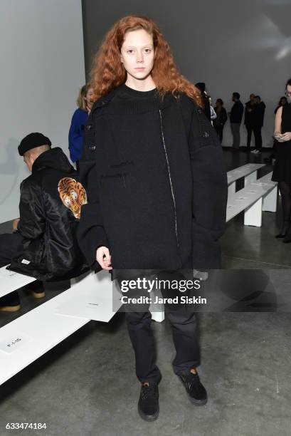 Natalie Westling attends the Raf Simons show during NYFW: Men's on February 1, 2017 in New York City.