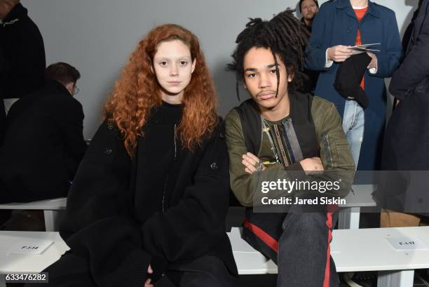 Natalie Westling and Luka Sabbat attend the Raf Simons show during NYFW: Men's on February 1, 2017 in New York City.