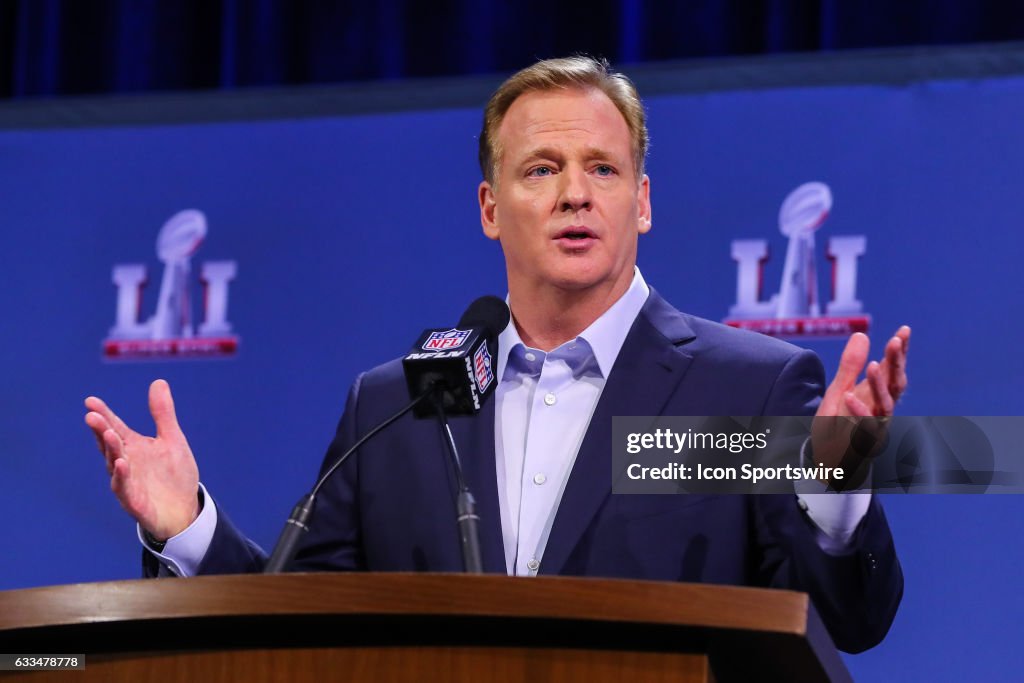 NFL: FEB 01 Super Bowl LI - NFL Commissioner Roger Goodell Press Conference
