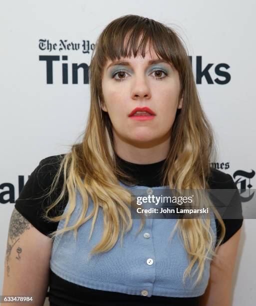 Lena Dunham attends TimesTalks: A Final Farewell to the cast of HBO's "Girls" at NYU Skirball Center on February 1, 2017 in New York City.