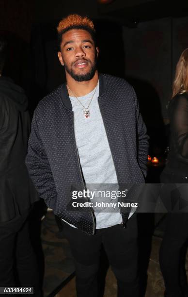 Player Juston Burris attends Reinge Clothing presents Cocktails and Clothing at Avenue NYC on February 1, 2017 in New York City.