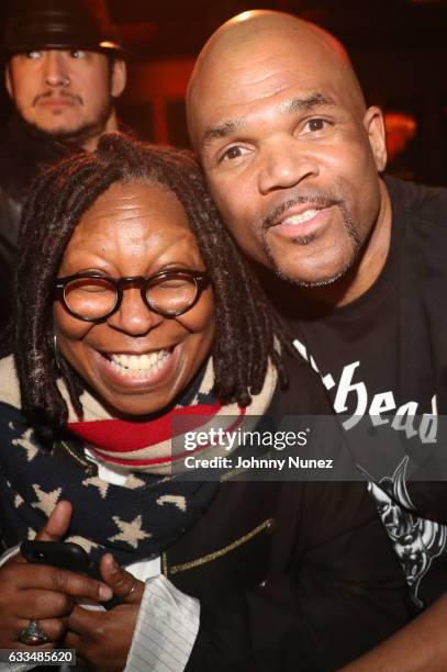 Whoopi Goldberg and Darryl 'DMC' McDaniels attend an An Evening Of Hip Hop at Penthouse at Dream Downtown on February 1, 2017 in New York City.