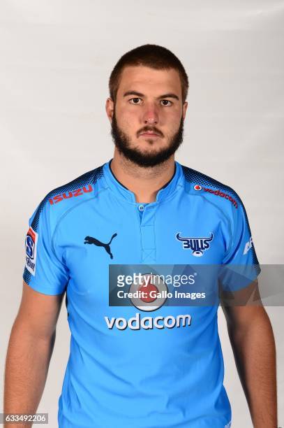 Lodewyk de Jager of the Bulls poses during the Bulls Super Rugby headshots session on February 01, 2017 in Pretoria, South Africa.