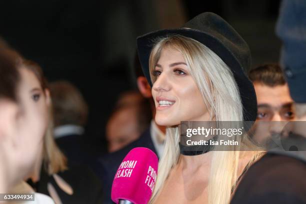 Model Sarah Nowak attends the Presentation of the new Opel Calender 2017 at Kraftwerk Mitte on February 1, 2017 in Berlin, Germany.