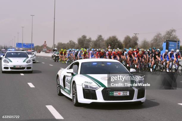 4th Tour Dubai 2017 / Stage 3 Illustration / AUDI Police Car / Peloton / Dubai-DIMC - Alaqah / Dubai Silicon Oasis Stage / Dubai Tour /