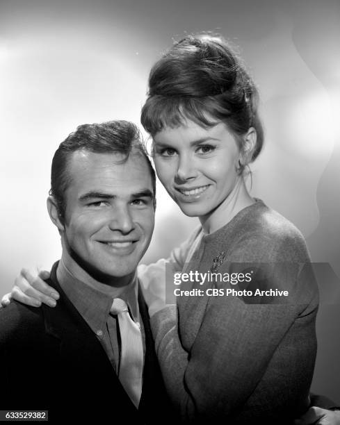 Judy Carne and Burt Reynolds . They marry three months later. Hollywood, CA. Image dated March 22, 1963.