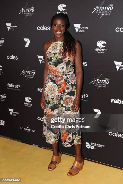 Anneliese Rubie of team Australia seen arriving for the Nitro Athletics Melbourne Gala Dinner on February 2, 2017 in Melbourne, Australia. PHOTOGRAPH...