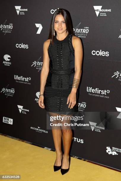 Anastasia Marinakou of Bolt All Stars seen arriving for the Nitro Athletics Melbourne Gala Dinner on February 2, 2017 in Melbourne, Australia....