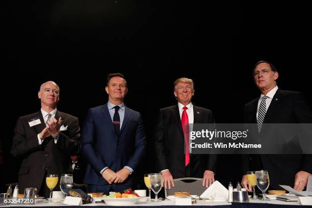 President Donald Trump at the National Prayer Breakfast February 2, 2017 in Washington, DC. Every U.S. President since Dwight Eisenhower has...