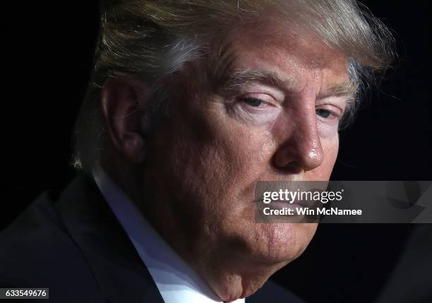 President Donald Trump listens to remarks at the National Prayer Breakfast February 2, 2017 in Washington, DC. Every U.S. President since Dwight...