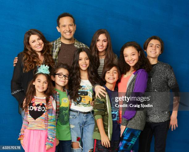 Disney Channel's "Stuck in the Middle" stars Cerina Vincent as Suzy Diaz, Ariana Greenblatt as Daphne Diaz, Nicolas Bechtel as Lewie Diaz, Joe Nieves...