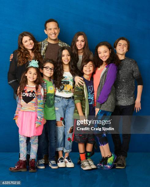 Disney Channel's "Stuck in the Middle" stars Cerina Vincent as Suzy Diaz, Ariana Greenblatt as Daphne Diaz, Nicolas Bechtel as Lewie Diaz, Joe Nieves...